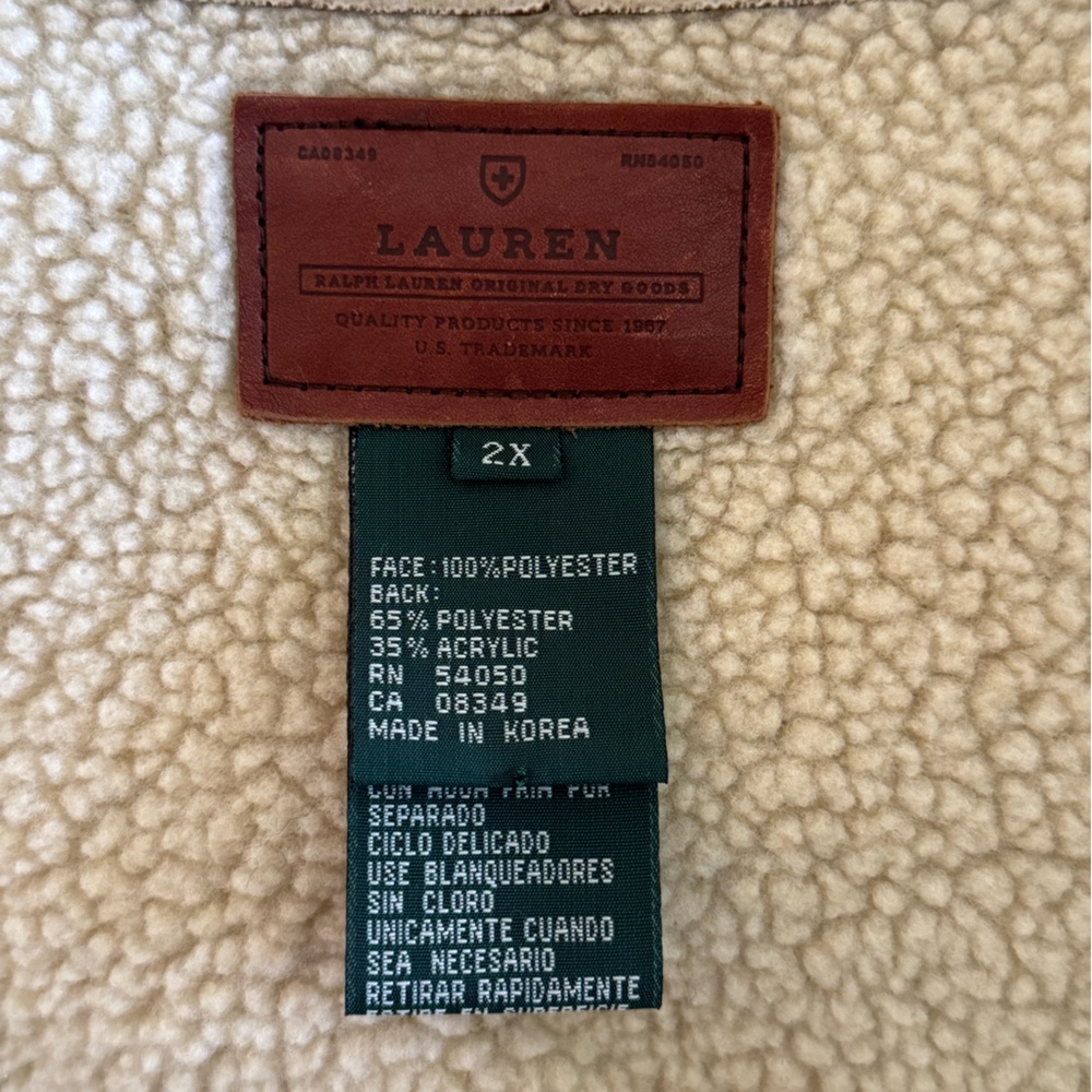 Lauren Ralph Lauren Brown Coat with Cream Collar - Picture 6 of 6
